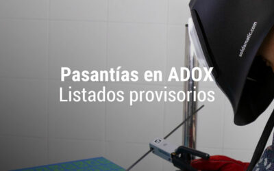Listado provisorio de postulantes a pasantías en ADOX